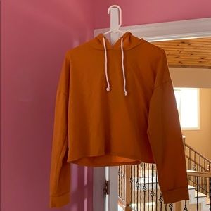 Orange cropped hoodie